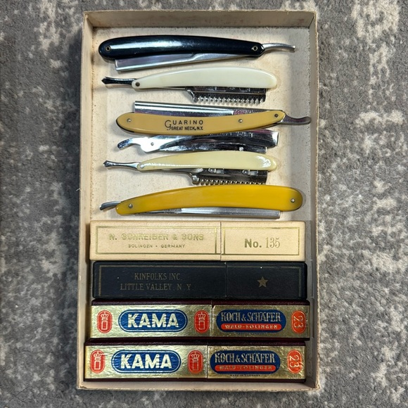 Other - Vintage Bundle (6) Shaving Blades With (4) Boxes